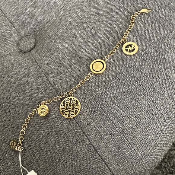 Gold Michael Kors stainless steel charm bracelet - Picture 3 of 4